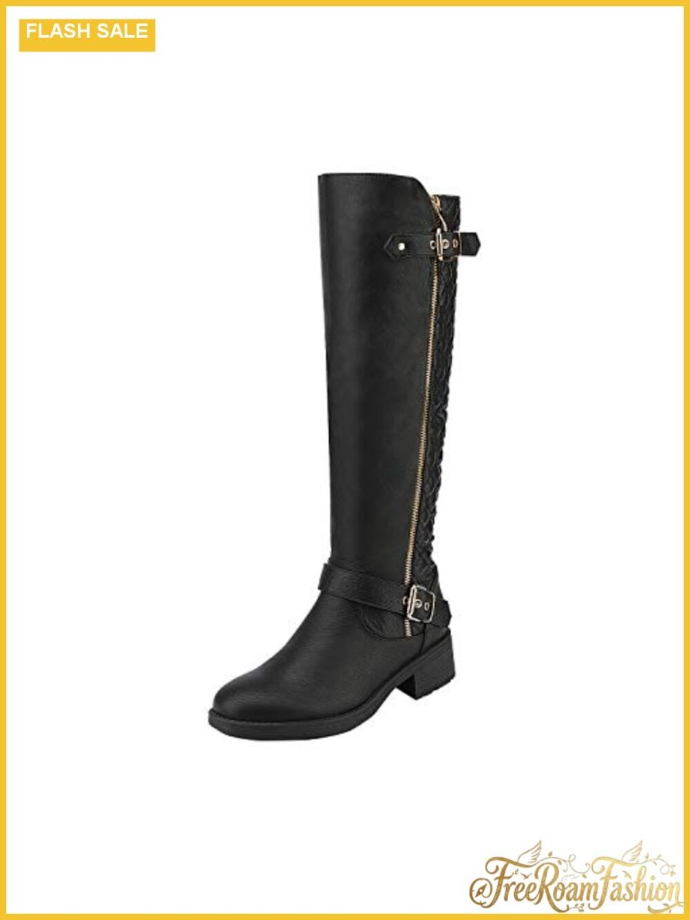 Women's Wide Calf Knee High Boots Faux Fur Lined Riding Boots